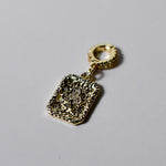 Luxurious 14k gold-filled club pendant charm by INDIVIJWL, crafted with intricate detailing and a cubic zirconia accent, paired with a 16k gold-filled removable bail. A statement of uniqueness and personal style.