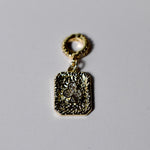 Gold-filled club pendant charm from INDIVIJWL, showcasing a detailed club card design with a removable 16k gold-filled bail charm holder, perfect for personalizing jewelry collections.